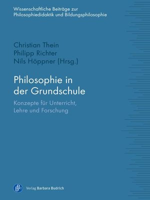 cover image of Philosophie in der Grundschule
